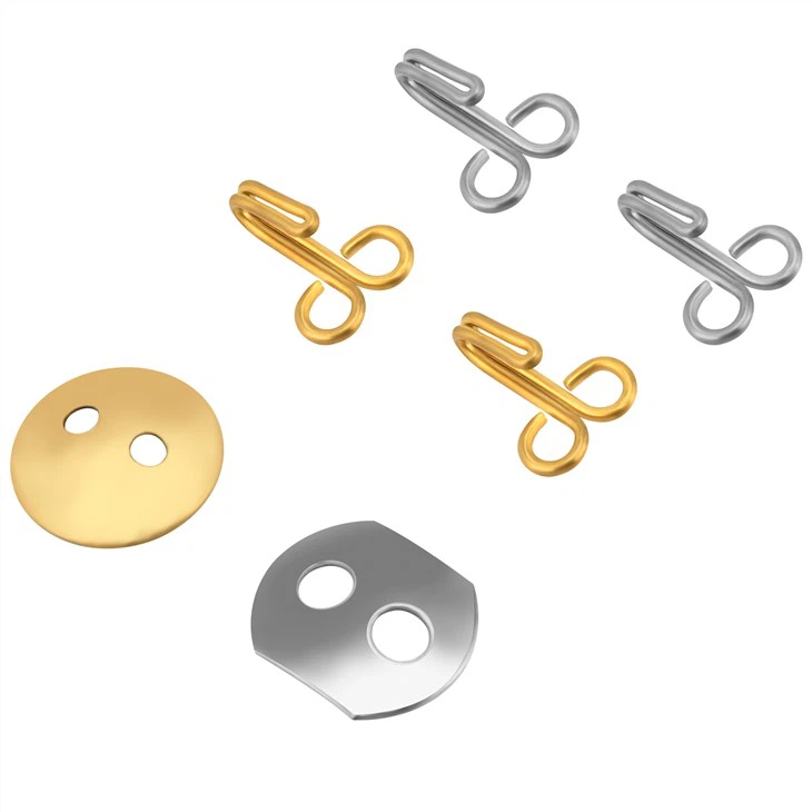   Insulation jacket stainless steel lacing hook fastener