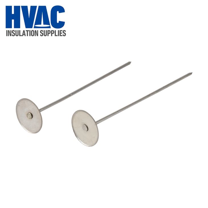 Stainless steel cupped head insulation pins